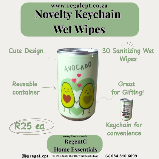 Novelty Keychain Wet Wipes | Regal Collective | Premium Home Goods Cape Town