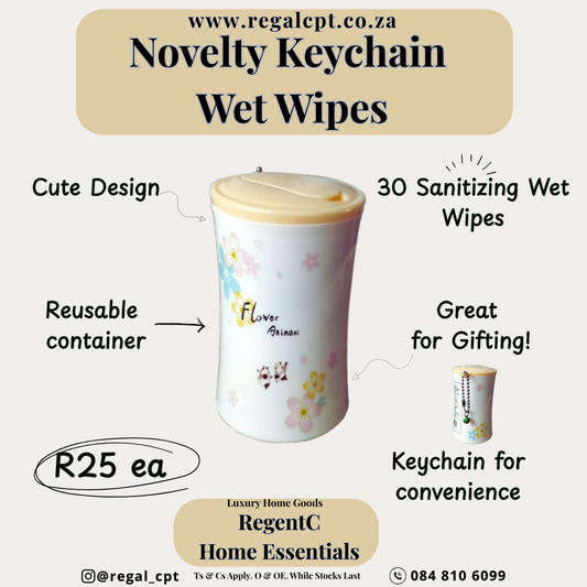 Novelty Keychain Wet Wipes | Regal Collective | Premium Home Goods Cape Town