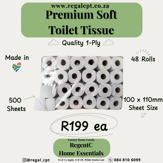 Premium Soft Toilet Tissue | 48-Roll Bulk Pack | Cape Town