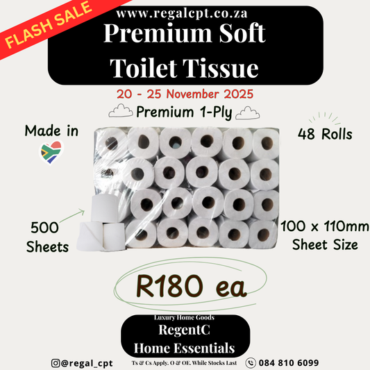 Premium Soft Toilet Tissue | 48-Roll Bulk Pack | Cape Town